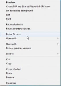 Resize pictures