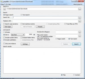 grepwin settings grepwin settings