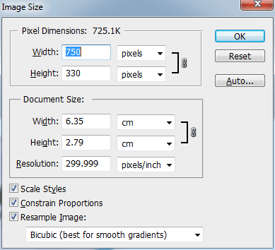 How do I maintain the image proportions when I resize my images in Photoshop?