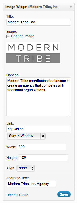 Image Widget for WordPress