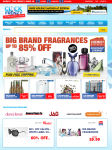 click frenzy page homepage