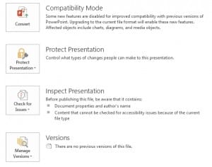 powerpoint 2013 compatibility mode