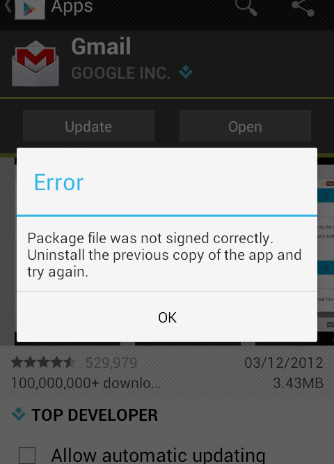 Resurrection Remix - gmail update problem