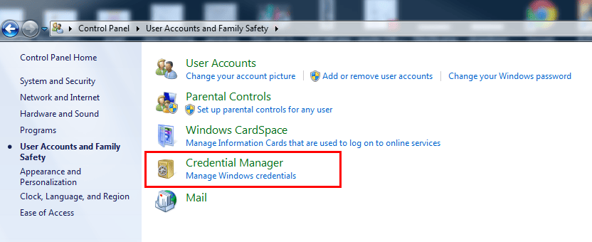 How to manage Windows credentials