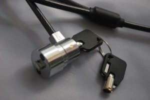 Security Lock with White Background