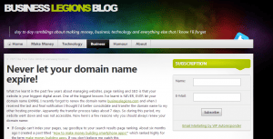 Never let your domain name expire!  Business Legions Blog