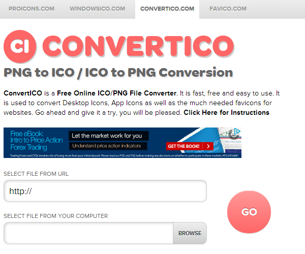 Convert your logo to ICO