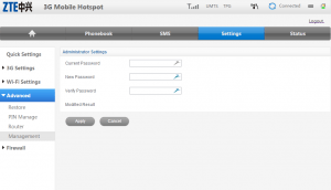 mf60 unlock -  web interface management password