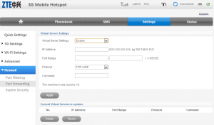 mf60 unlock -  web interface port forwarding