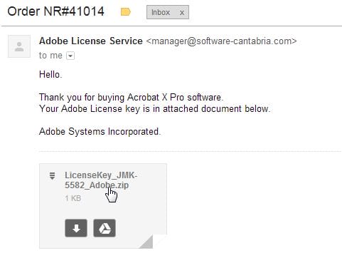 Adobe License Virus
