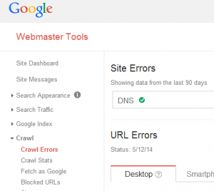 Google Webmaster Tools Crawl Errors