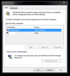 autologin - user accounts
