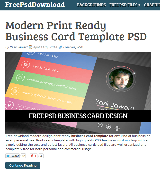 Free PSD templates and plugins