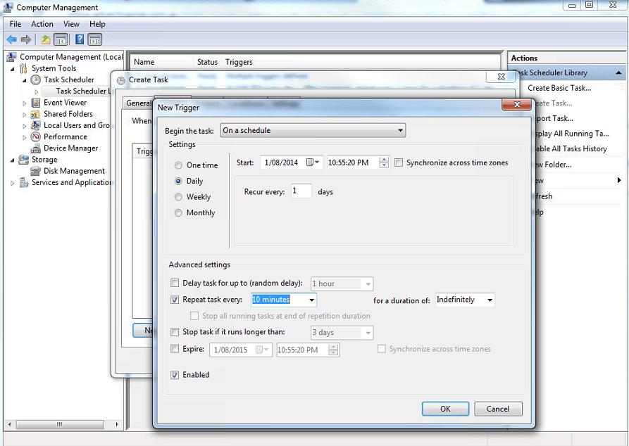 How to create CRON jobs (Scheduled Tasks) in WAMP