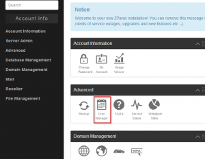 Zpanel Cron Manager