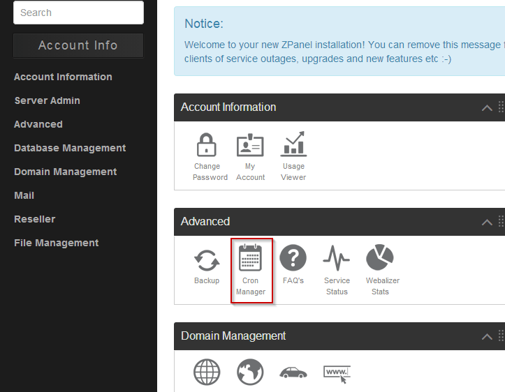 How to create Cron Jobs in Zpanel