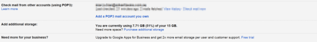 Backup Gmail emails - enable POP