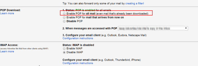 Backup Gmail emails