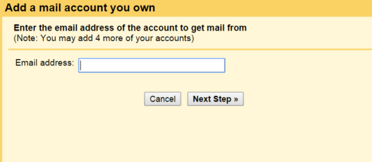 Gmail Add a mail account you own