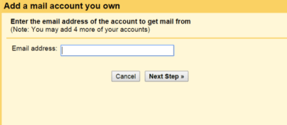 Gmail Add a mail account you own