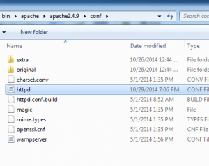 httpd conf location