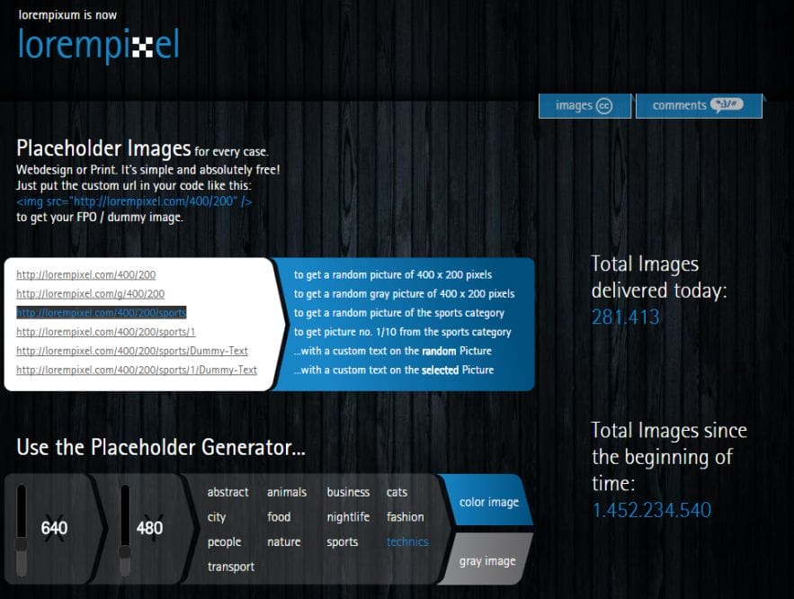 Random Pictures - Lorempixel