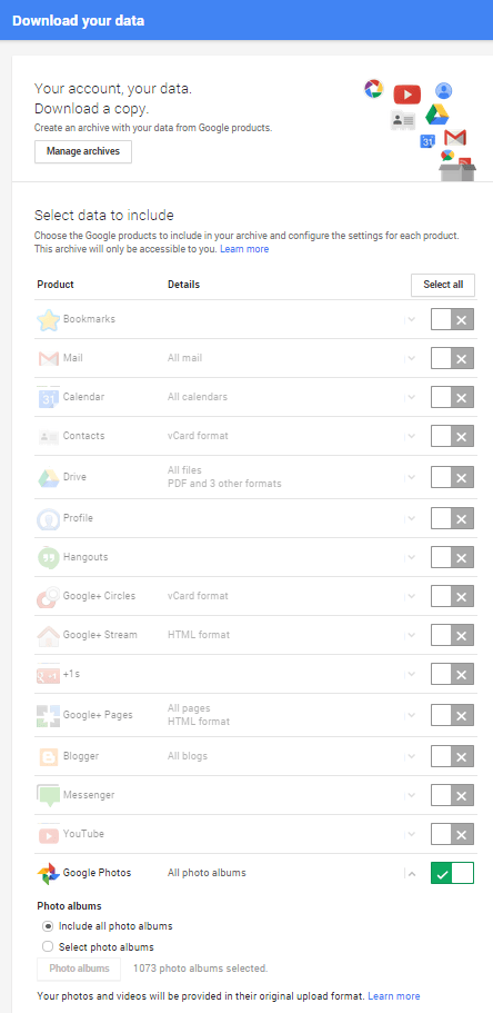 How to download all your Google photos