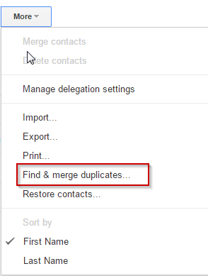 How to merge duplicate information in Google Contacts