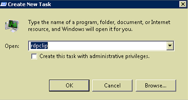 RDPclip executable new task