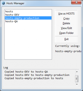 Tool to quickly switch between multiple host files