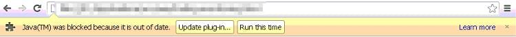 How to disable Java was blocked because its out of date message