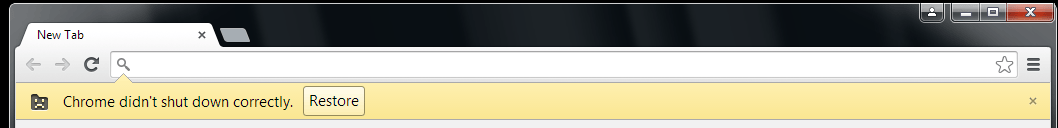 How to disable the restore message in Chrome