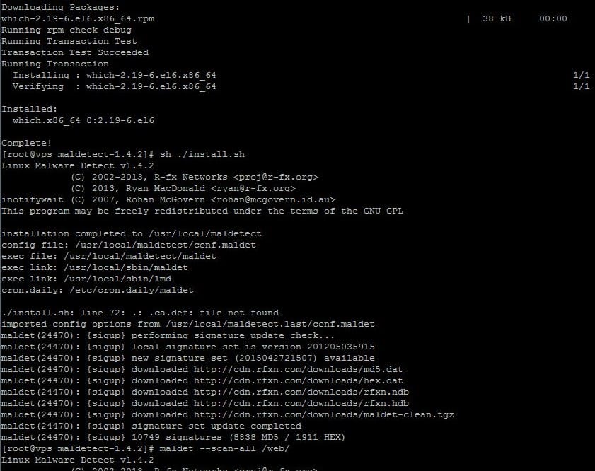 Maldetect install which