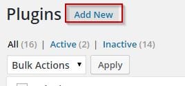 WordPress Add New