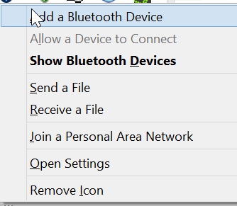 Add Device Bluetooth