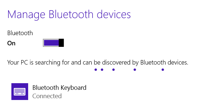 Bluetooth Keyboard Connected