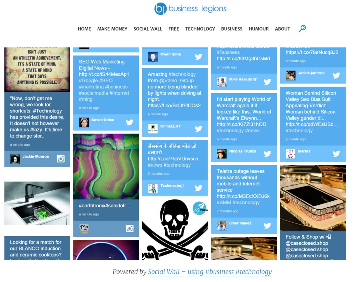 Business Legions Social Wall