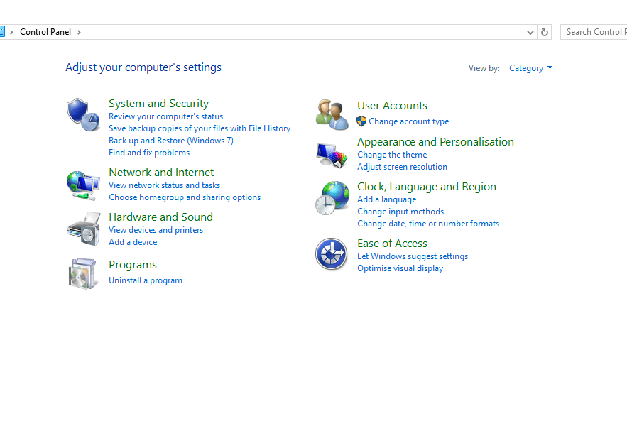 Control Panel it's back