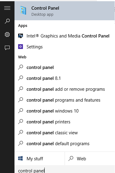 Control Panel