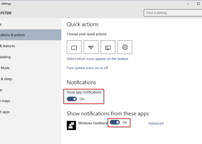 Disable Notifications