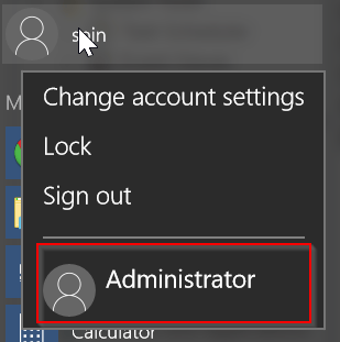 Change to administrator