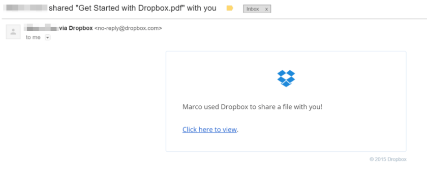 Dropbox Legit Email