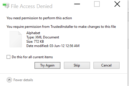 File Access Denied
