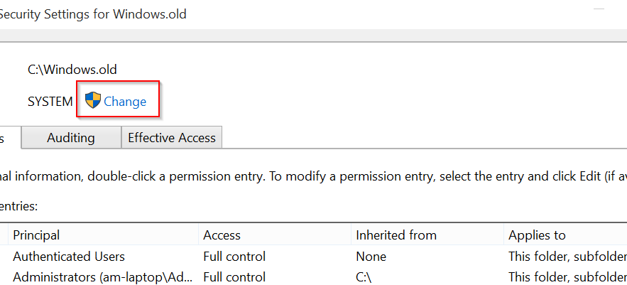 Permission of Windows.old folder1