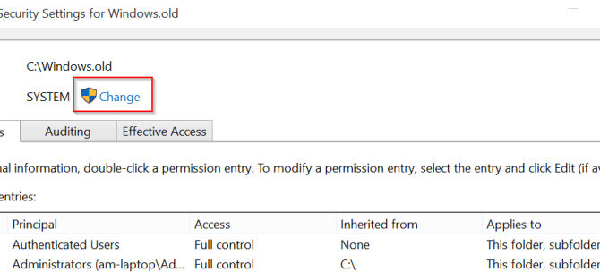 Permission of Windows.old folder1