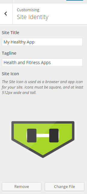 My Healthy App - Monster Customize Site Identity