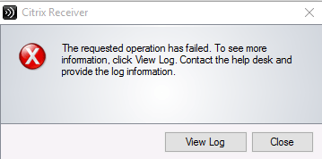 Business Legions - Citrix Receiver Error