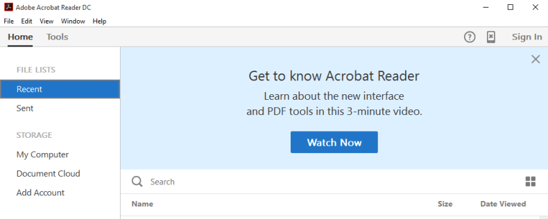 Acrobat reader software