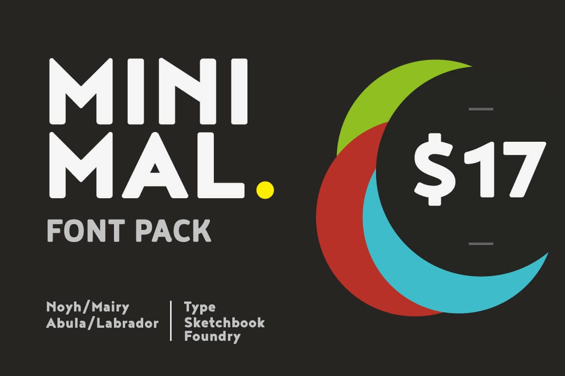 4 Minimal Font Families, 150 Unique Fonts from Typesketchbook – only $17!