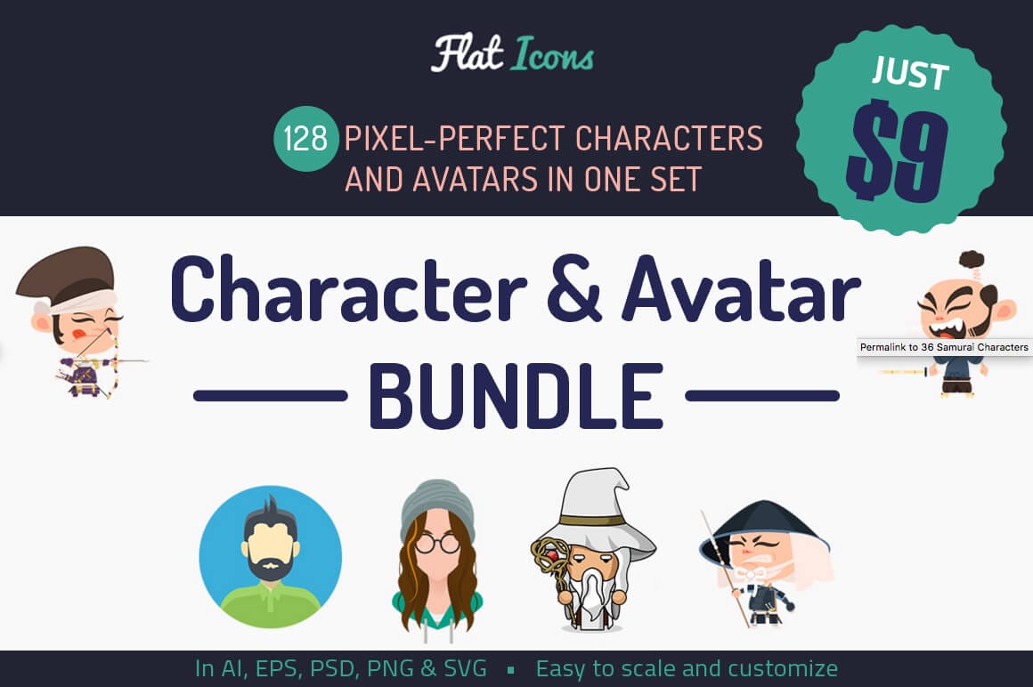 Add Serious Fun with 125+ Colorful Characters and Avatars - only $9!